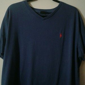 POLO MEN'S V NECK SIZE L DK BLUE